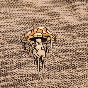 Men's Dikotomy Casual Mushroom Gray Navy Hooded Sweatshirt Medium